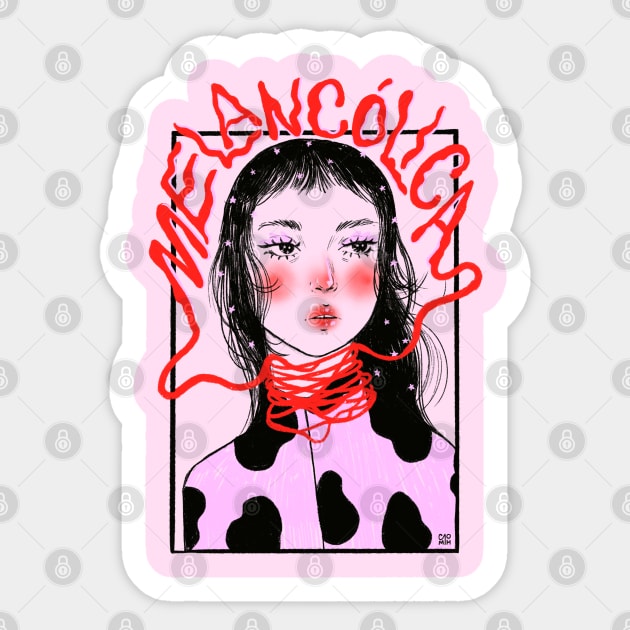 Melancolica Sticker by Cami O.H. Illustrations